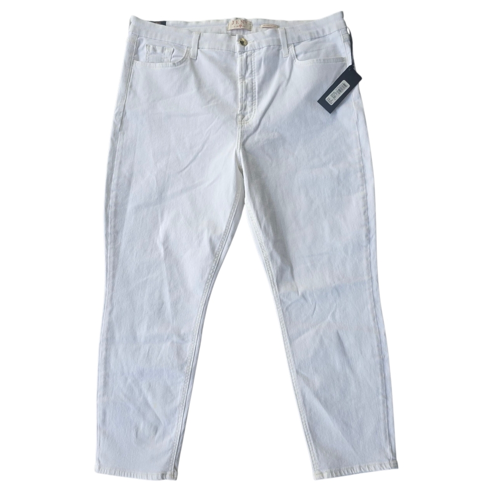 7 For All Mankind Jen 7 White Cropped Skinny Jeans Size 18 NWT